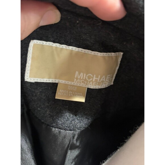 MICHAEL Michael Kors Women's Classic Wool Pea Coat in Charcoal Gray Medium - Picture 8 of 10